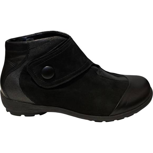 NEW WALDLAUFER women's donna boots in combi black - Picture 1 of 2